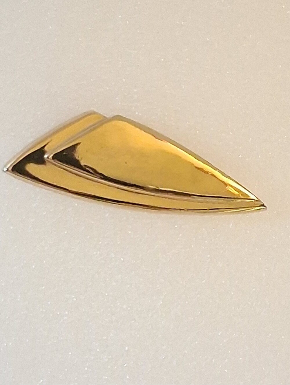 Vintage Abstract Modernist Gold-Tone Brooch